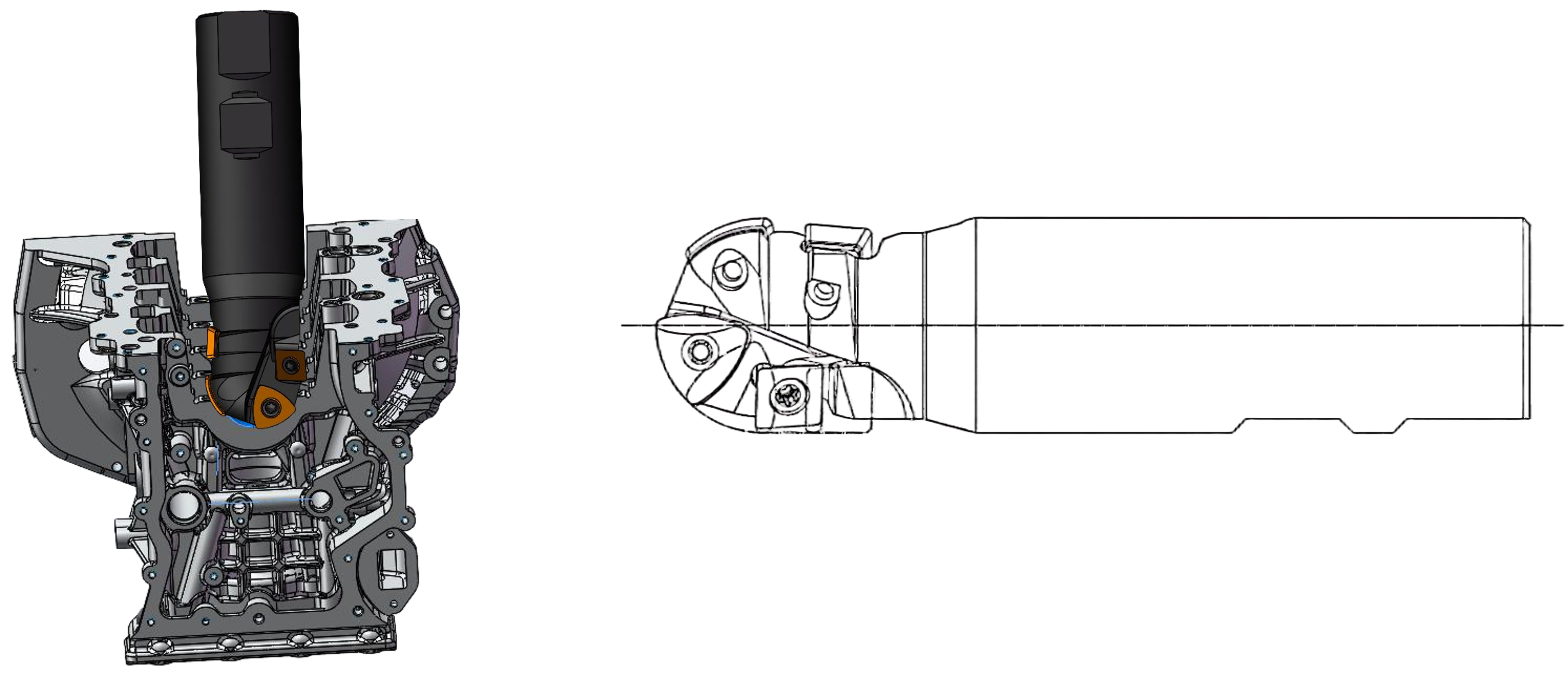 缸体曲轴孔粗加工球头刀